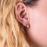 Stainless steel roséplated oorringen voor dames