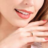 Goldplated ring met zirkonia voor dames