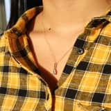 9-karätige Kette mit Charms aus Zirkonia