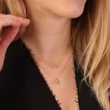 Kette aus 375 Gold mit Zirkonia-Anhänger, 5,5 mm