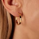 9 karaat oorringen glad 20mm voor dames
