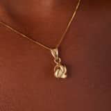 9-karätige Goldkette mit Charms Knoten