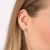 9 karaat oorknoppen swirl met zirkonia voor dames