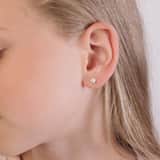 9 karaat kinderoorknoppen bloem zirkonia