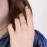Ring, 925 Silber, mit Zirkonia
