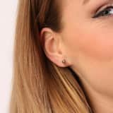 585 Gold Bicolor-Ohrringe mit Zirkonia