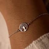 Zilveren armband levensboom