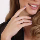 Zweifarbiger Ring, 14 Karat, mit Zirkonia