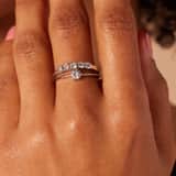 14 Karaat witgouden ring met zirkonia