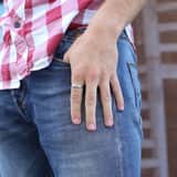 Silberner Herrenring