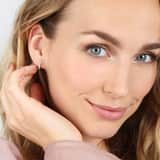 14 Karaat geelgouden oorbellen met diamant 0.02ct