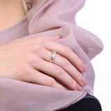 Ring, 585 Gelbgold, mit Diamant