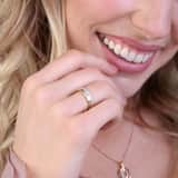 14 Karaat bicolor gouden ring 19 diamanten 0.15CT