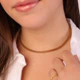 Stainless steel goldplated ketting voor dames