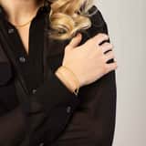 14 karaat geelgouden armband koord