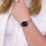 Regal mesh horloge met zilverkleurige band