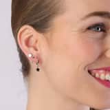 Zilveren oorringen rhodiumplated galaxy ster voor dames