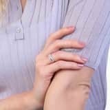Zilveren ring met zirkonia