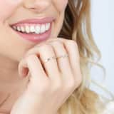 Reihenring aus 585 Gold mit Diamanten