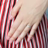 Zilveren ring rhodiumplated met zirkonia