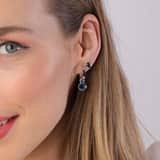 Zilveren oorknoppen met Swarovski kristal voor dames