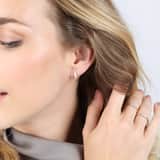 Ohrringe, 585 Gelbgold, mit Diamant 0,18 kt