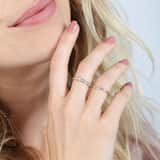 14 Karaat geelgouden ring met 21 diamanten 0,10ct