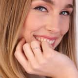 14 Karaat geelgouden ring met 22 diamanten 0,09ct