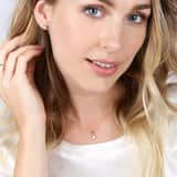 14 Karaat geelgouden ketting met diamant 0,04ct