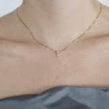 Halskette, 585 Gelbgold, Kreuz, Diamant 0,06 kt