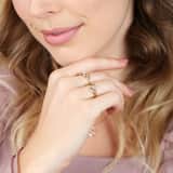 Ring, 585 Gelbgold, mit Diamant