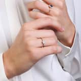 14 karaat geelgouden ring entourage diamant 0,09ct