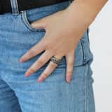Stainless steel schakelring Belgrado voor dames en heren