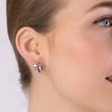 Zilveren oorbellen rhodium mat/glans