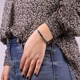 Gerecycled stainless steel armband mat/glans