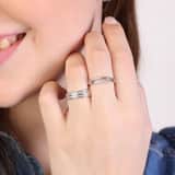 Silberring offen mit Zirkonia