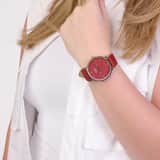 Regal Armbanduhr mit rotem PU-Lederarmband