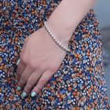 Zilveren tennisarmband gerhodineerd met zirkonia