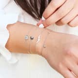 Zilveren armband galaxy halve maan