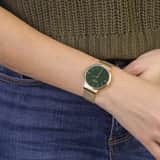 Icon of Sweden horloge met stainless steel mesh band