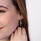 375 Gold Ohrringe, oval