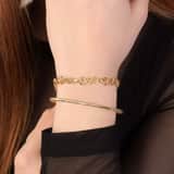 Armreif, 375 Gold, dekorativ gearbeitet