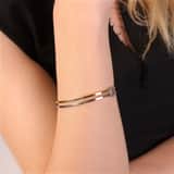 9 Karaat bicolor bangle 2-in-1