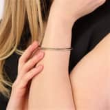 9 Karaat geel/witte bangle diamond cut