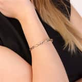 9 Karaat wit/gele bangle met twist