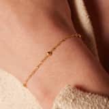 375 Gold gedrehtes Armband mit Kugel