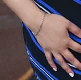 9 Karaat armband diamond cut wit