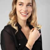 9 karaat ketting met hanger open hart voor dames