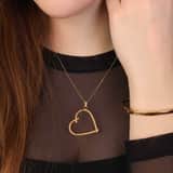 9 Karaat ketting met hanger open hart