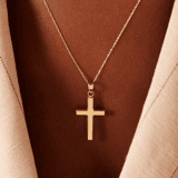 9 karaat ketting met hanger kruis voor dames
